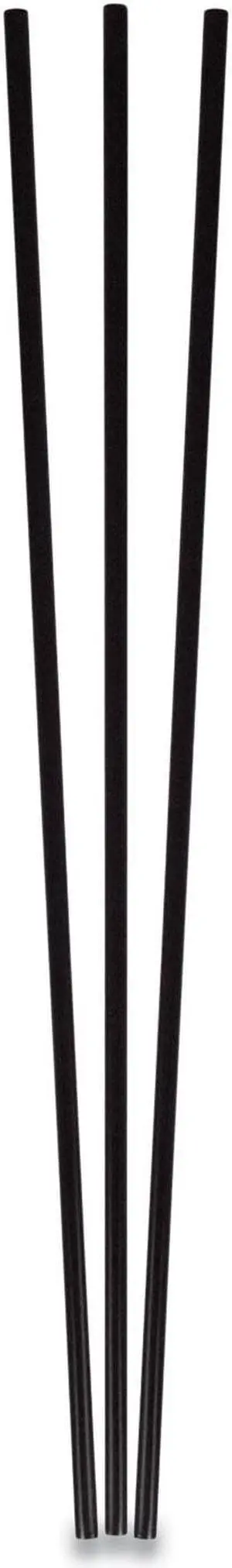 Unwrapped Round Stirrers 7.75" Polypropylene Black 500/Pack BEP1241207