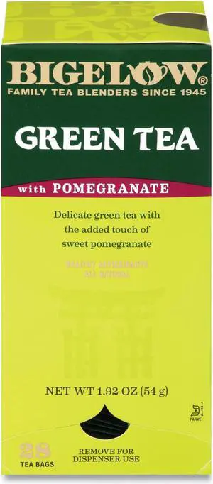 Bigelow Tea Green Tea with Pomegranate 0.07 oz Tea Bag 28/Box RCB10363