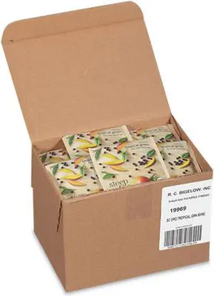steep Café Organic Green Tea Tropical 50 Bags/Carton RCB19969