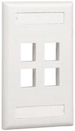 PANDUIT 4 Socket NetKey Faceplate NK4FWHY