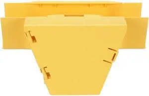 Panduit FiberRunner® Vertical Tee 90° 4x4 Yellow FRVT4X4LYL
