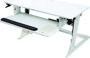 Precision Standing Desk, 35.4" x 23.2" x 6.2" to 20", White