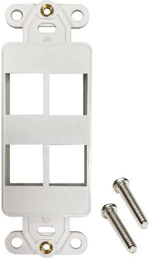 Tripp Lite Safe-IT 4-Port Antibacterial Wall-Mount Insert Decora Vertical Ivory Tripp Lite Safe-IT 4-Port Antibacterial Wall-Mount Insert Decora Vertical Ivory