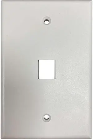 Tripp Lite Safe-IT Single-Gang Keystone Wall Plate Antibacterial Ivory Matte
