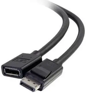 C2G 6ft DisplayPort Extension Cable Male to Female DisplayPort Cable 54451