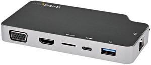 StarTech USB-C Multiport HDMI VGA USB MicroSD Mini Dock Adapter CDP2HVGUASPD