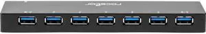 Rocstor 7-port USB Hub - USB 3.0 - External - 7 USB Port(s) - 7 USB 3.0 Port(s) 2 CHARGING PORTS - 2 X 1.5A