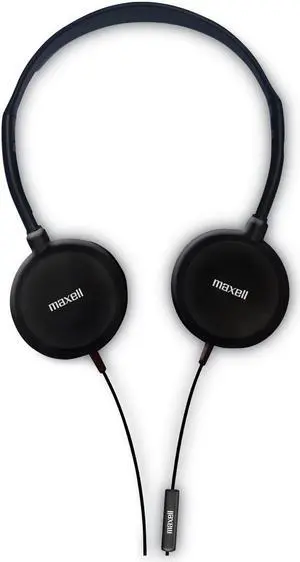 Maxell HP200MIC 199929 Wired Headset with Inline Microphone Black
