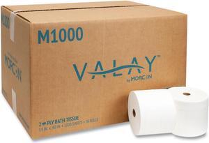 Small Core Bath Tissue Septic Safe 2-Ply 1000 Sheets/Roll 36 Roll/Carton M1000