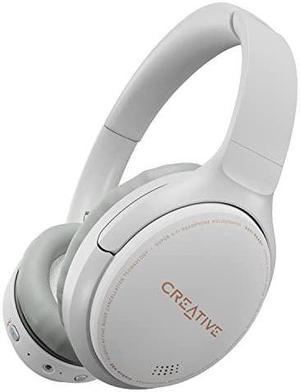 Creative Zen Hybrid (White) Wireless Over-Ear Headphones with Hybrid Active Noise Cancellation, Ambient Mode, Up to 27 Hours (ANC On), Bluetooth 5.0, AAC, Built-in Mic, Foldable