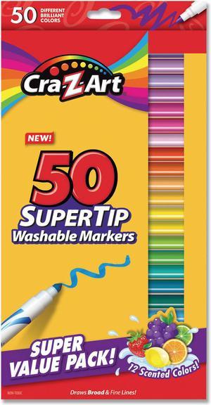 Cra-Z-Art Super Washable Markers, Broad Bullet Tip, Assorted Colors, 40/Set