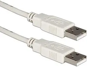 QVS USB Cable - 1 x Type A USB - 1 x Type A USB - 15ft - Beige