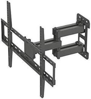 Monoprice Titan Series Full Motion Single Stud Dual Arm Wall Mount For Large Up to 70" Inch TVs Displays, Max 99 LBS. 200x200 to 600x400, Black