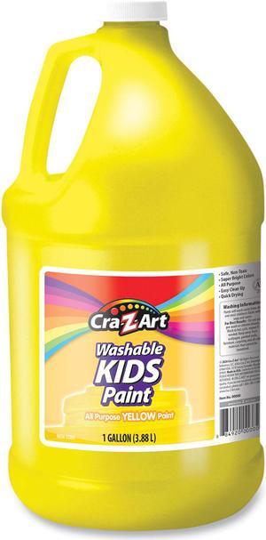 Washable Kids Paint Yellow 1 gal Bottle 760042