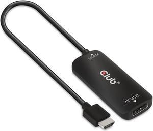 Club 3D 4K 120Hz or 8k30Hz HDMI to DisplayPort Video Adapter w/USB Power