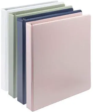 Samsill Earth's Choice Plant-Based View Durable Binders 3 Round Ring Assorted Color 4 Pack (MP46939)