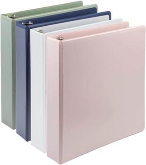 Samsill Durable View Ring Binders 3 Round Ring Assorted Color 4 Pack (MP46459)