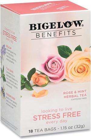 Bigelow Tea Benefits Rose & Mint Herbal Tea Bags 0.6 oz Tea Bag 18/Box RCB01027