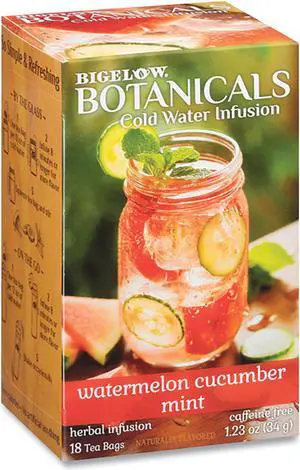 Bigelow Tea Botanicals Watermelon Cucumber Mint Herbal Infusion 18/Box RCB39004