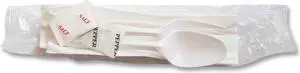 Berk Mediumweight Cutlery Kit White 250/Carton 1171241
