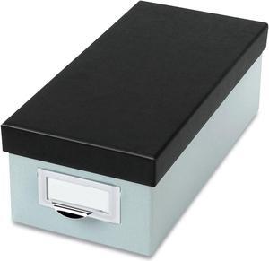 Oxford Index Card Storage Box Holds 1000 Cards Pressboard Blue Fog/Black 406355