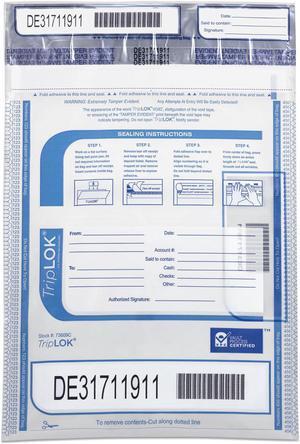 TripLOK Series A Tamper-Evident Bags 9 x 12 Clear 100/Pack 585028