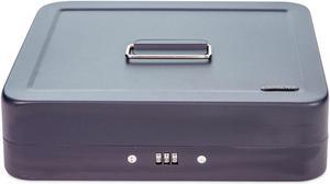 Controltek Cash Box with Combination Lock 6 Compartments Charcoal 500128