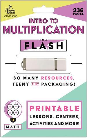 Carson Dellosa In a Flash USB Intro to Multiplication Ages 7-9 236 Pages 109580
