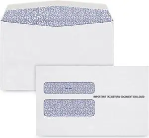 Tops W-2 Laser Double Window Envelope 5.63 x 9 White 100/Pack 7985E100