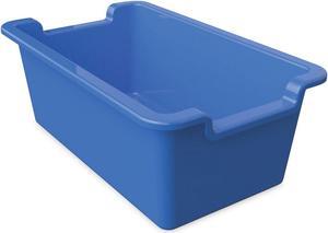 Deflecto Antimicrobial Rectangle Storage Bin Blue 39510BLU