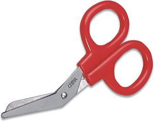 First Aid Only Angled First Aid Kit Scissors Rounded Tip Red 730010