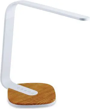 Black & Decker LED Desk Lamp White/Wood VLED1818BD