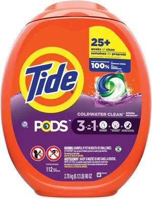Tide Pods Spring Meadow 112 Pods/Tub 4 Tubs/Carton 03250