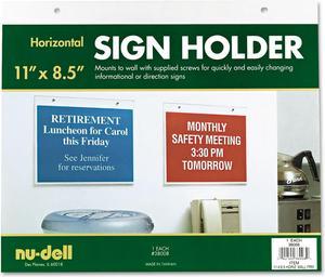 Acrylic Sign Holder Horizontal 11 x 8.5 Clear NUD38008