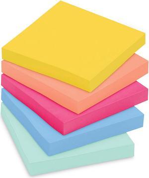 Postit Super Sticky Notes 3 x 3 Summer Joy Collection 90 SheetPad 12 PadsPack 65412SSJOY