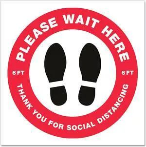 Avery Social Distancing Floor Decals 10.5" 5/Pack 83090