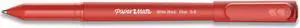 Write Bros. Ballpoint Pen Stick Fine 0.8 mm Red Ink Red Barrel Dozen 2124517