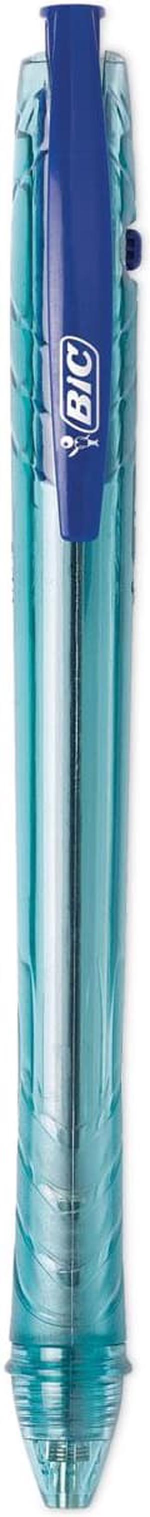 BIC ReVolution Ocean Bound Ballpoint Pen Retractable 1 mm Blue 12Pk BPRR11BE