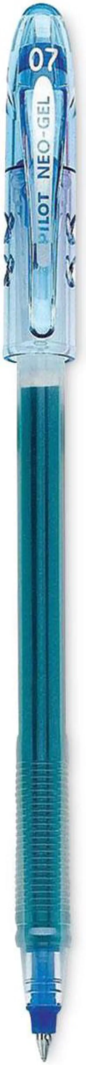 Neo-Gel Gel Pen Stick Fine 0.7 mm Blue Ink Translucent Blue Barrel 48/Pack 84072