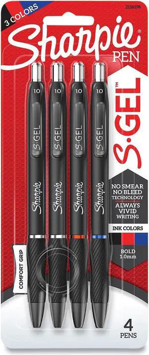 SHARPIE GEL 1.0MM 4CT B.ASST