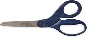 Titanium Bonded Scissors 8" Long 3.5" Cut Length Straight Navy Handle 17509