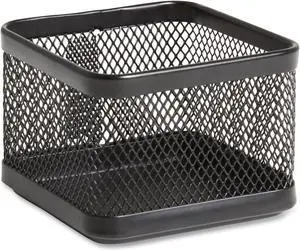 Small Stackable Wire Mesh Accessory Holder 3.46 x 3.46 x 2.75 Black TR57571CC