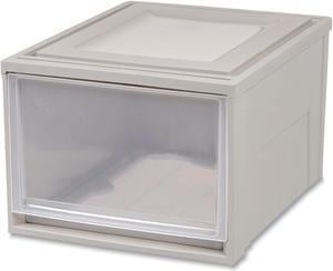 IRIS Stackable Storage Drawer 10.85 gal Gray/Translucent Frost 170523