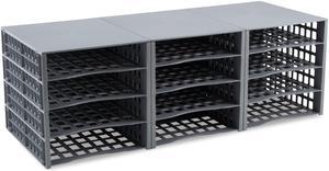 Snap Configurable Tray System 12 Compartments 22.75 x 9.75 x 13 Gray 39412