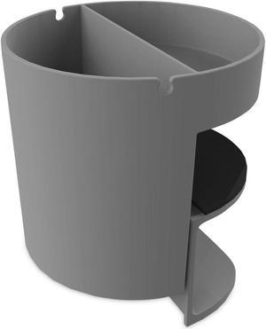 Deflecto Standing Desk Small Desk Organizer Two Sections Gray 400001