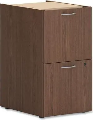 Mod Support Pedestal Left or Right 2 Legal/Letter-Size File Drawers Sepia Walnut 15" x 20" x 28" HLPLPSFFLSE1