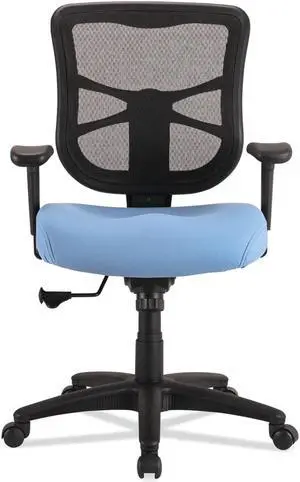Alera Elusion Series Mesh Mid-Back Swivel/Tilt Chair Supports Up to 275 lb 17.9" to 21.8" Seat Height Light Blue Seat ALEEL42BME70B