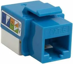 4XEM 10 pack Cat6 RJ45 Keystone Jack UTP 110-Type Blue 4XKJC6BL10PK