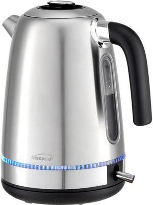 Brentwood KT-1962W 1.7L Cordless Glass Electric Kettle with Tea