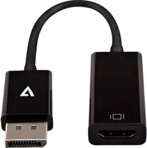 V7 Black Video Adapter DisplayPort Male to HDMI Female Slim CBLDPHDSL1E